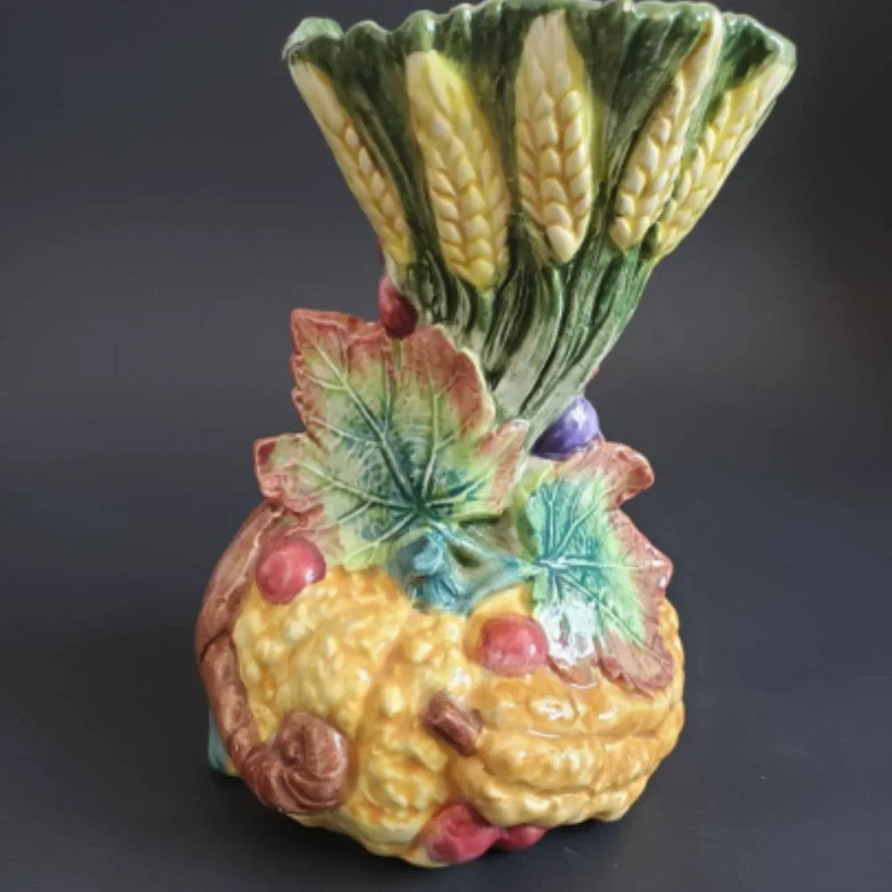 #Fitz and Floyd 1995 Taiwan harvest motif colorful